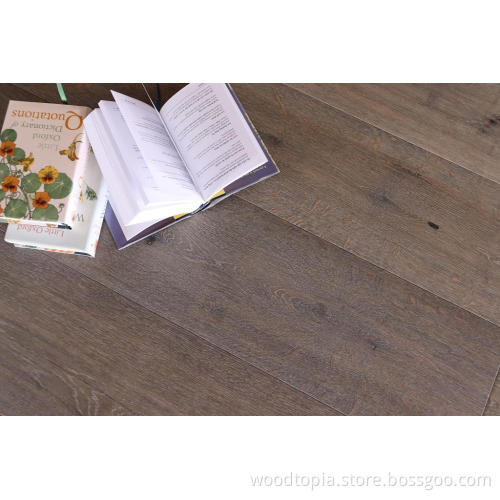 4mm Brush Cut Oak Floor Engineer Wooden Floor